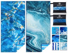 Lightweight Thin Microfiber Beach Towel Sand Free Quick Dry Absorbent Compact...