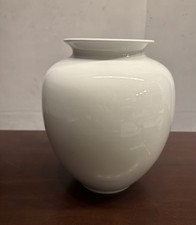 Vintage Kugelvase Heinrich Selb Bavaria-weiß glasiert ca. 23 cm B- Ware