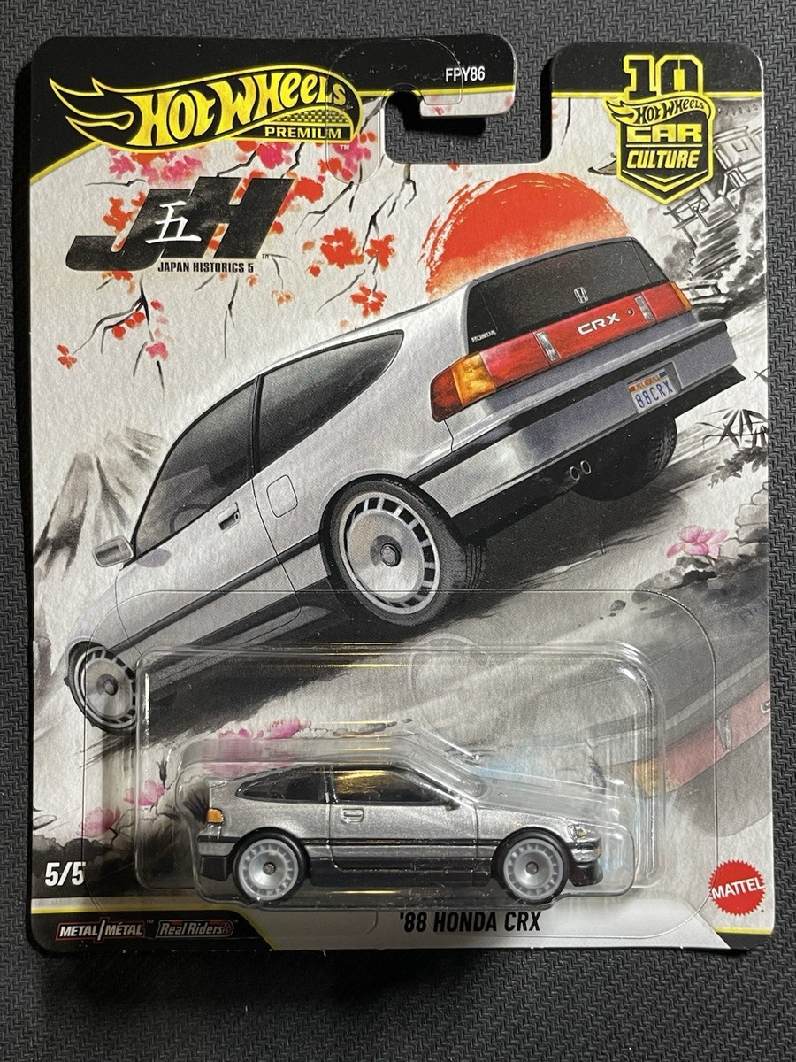 Hot Wheels Premium Japan Historics 5 '88 Honda CRX - Diecast Car