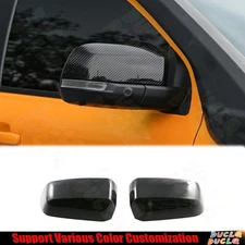 Exterior Rearview Mirror Cover Trim For Ford Ranger 2023-2024 ABS Carbon Fiber