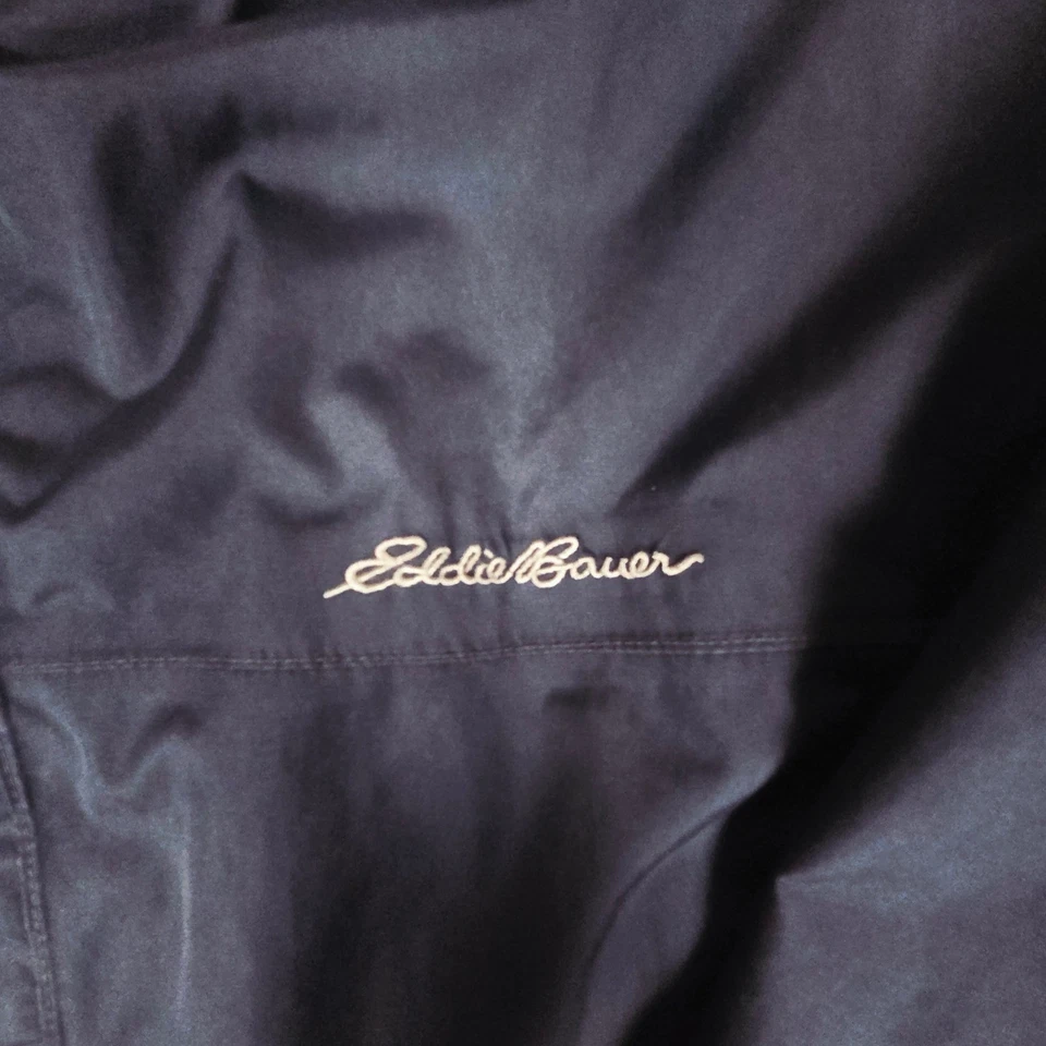 Eddie Bauer Hombres T2XL Azul Marino Capucha Impermeable Chaqueta de Lluvia Abrigo Foto 4 de 4