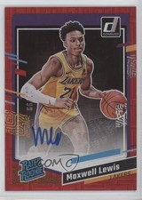 2023-24 Donruss Rated Rookie Choice Red Signatures 10/99 Maxwell Lewis Auto 3hd