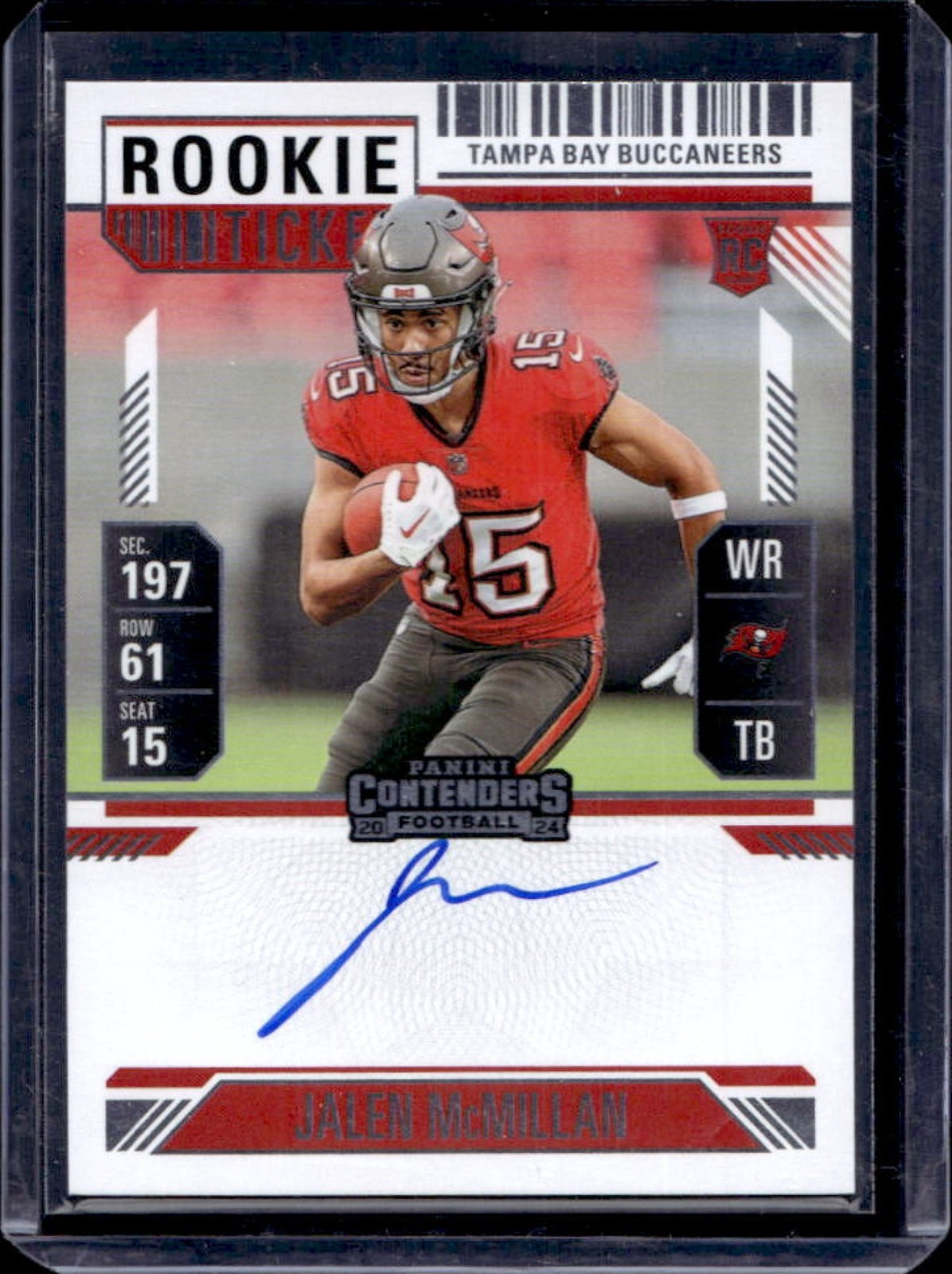 2024 Contenders Jalen McMillan Rookie Ticket RPS Auto RC #131 Buccaneers