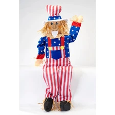 Lifesize July 4th Sitting Uncle Sam,