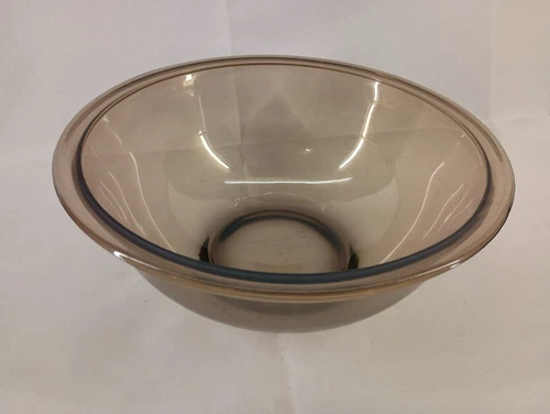 Vintage MCM Pyrex #325 Large 2.5 L  Smoke Gray Glass Nesting Mixing Bowl 2.6 Qt