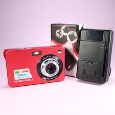18.0MP Unbranded Compact Digital Camera Red Tested With Charger