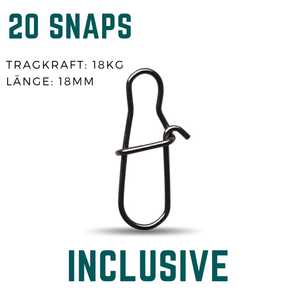 ✅ELBFANG 20 Teile Gummifisch Set 11cm Zander Köder zum Angeln | +20 Snap Wirbel - Bild 4 von 4