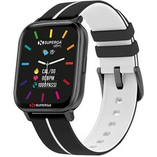 Smartwatch SUPERGA INK 2 SW-STC017 Silicone Black White TOUCHSCREEN NEW