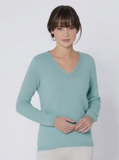 Kaschmir Pullover blau 44/46 Creation L Damen Pullover 100% Kaschmir 4.8301