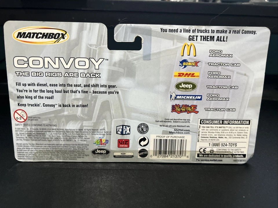 2005 Matchbox Convoy Yu-Gi-Oh! Tractor Cab CY-114 The Big Rigs Are Back! - Image 2 of 2