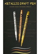 Metallic Marker Pens - Set Of 3 Gold, Silver, And Copper Permanent Paint Pen set