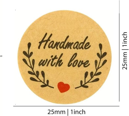 50 Sticker Homemade withLove Bags Boxes bake Stickers Packaging Business Labels - Picture 15 of 23