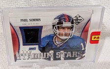 2012 Panini Limited Stadium Stars Phil Simms Auto/Game Used Helmet 1/1 