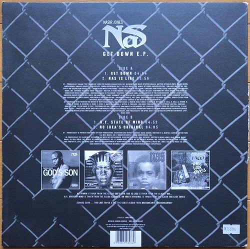 Nas Get Down EP 12" Vinyl Analog Record Used B Grade - Picture 2 of 5