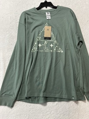 Nike ACG /Stars Graphic Loose Fit Long Sleeve Shirt HV2176-364 Green Medium (I2)