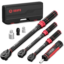 VANPO Torque Wrench Set, 1/4", 3/8", 1/2" Click Torque Wrenches (20-240 in-lb...