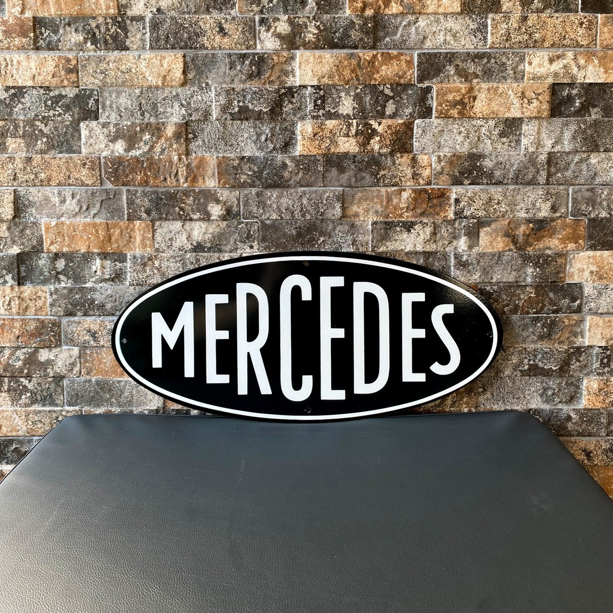 1909 Mercedes-Benz Oval Emblem – First Official Logo Metal Sign 1909 Mercedes-Benz Oval Emblem – First Official Logo Metal Sign