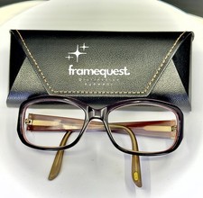 VTG FOSSIL Brown Womens Classic Oval Full Rim Eyeglasses FRAMES ONLY