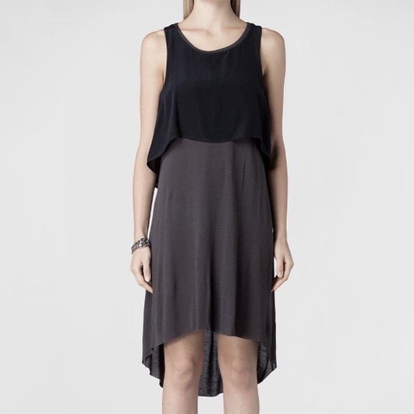 Women AllSaints Dress Black Silk Viscose 38 / M /