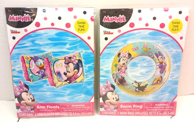 Disney Minnie Mouse Arm Floats,  Swim Ring & Repair Kit