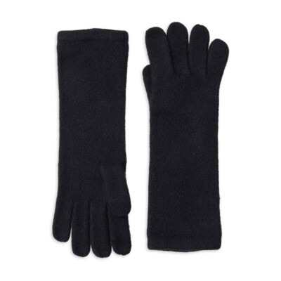 Sofia Cashmere Mid-Length Cashmere Touch Screen Jersey Knit Gloves
