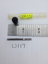 1 NEW USA 7/64" DIAMETER CARBIDE ENDMILL 3 FL SQ. 1-1/2" OAL. 3/8" LOC U117
