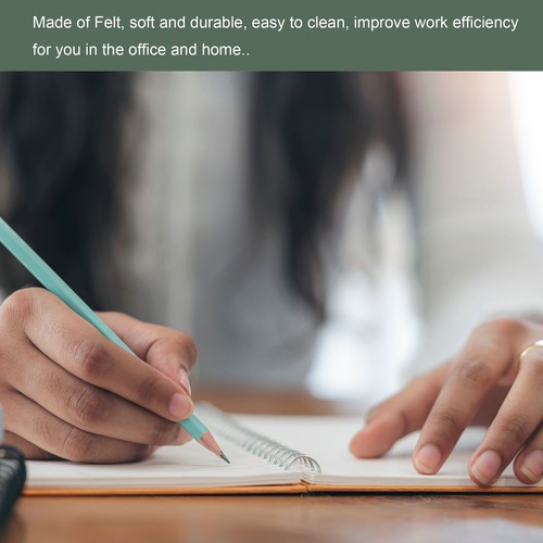 Desk Mat Protector Felt Laptop Pad Writing Mat Light Gray 27.56x12.99 Inch - Photo 3/6
