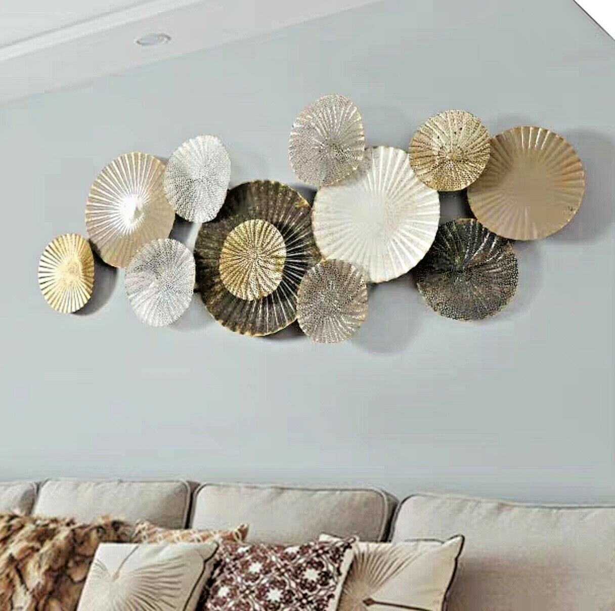 149cm Metal Wall Art Rings Hanging Sculpture Home Decor Huge Wall Decor