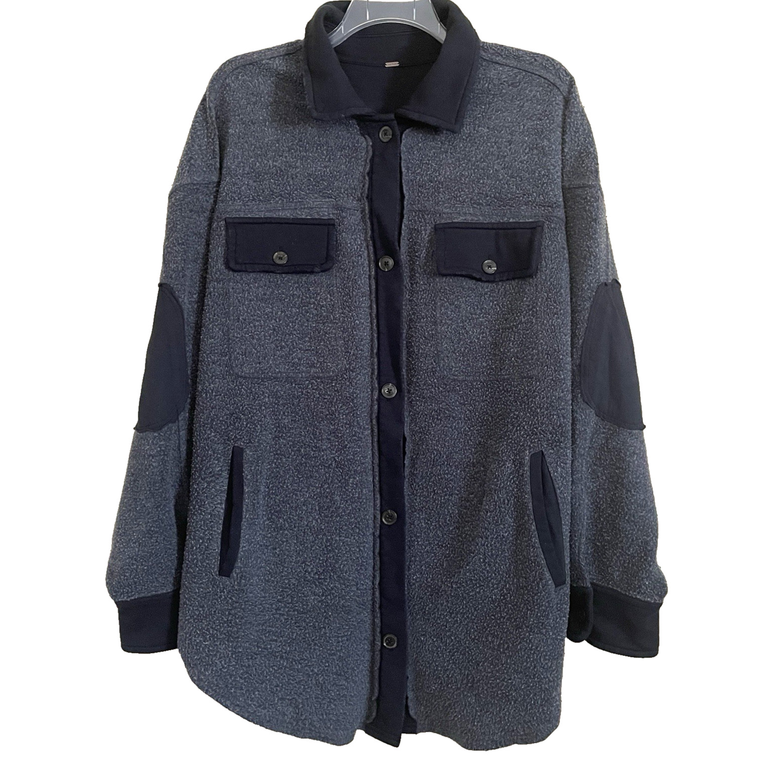 Free People Ruby Jacket Shacket Large Washed Blac… - image 1