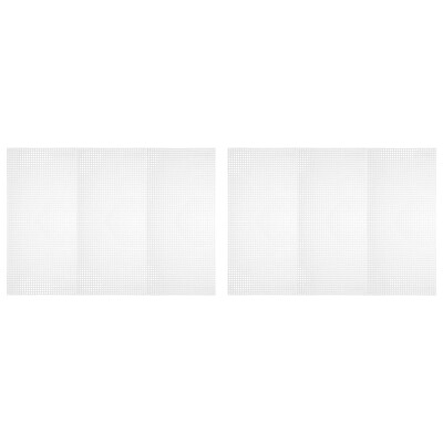 Kunststoff Netz Leinwand Folie 42x30cm/16,5x12 Zoll weiß 4 mm Loch, 2er-Pack