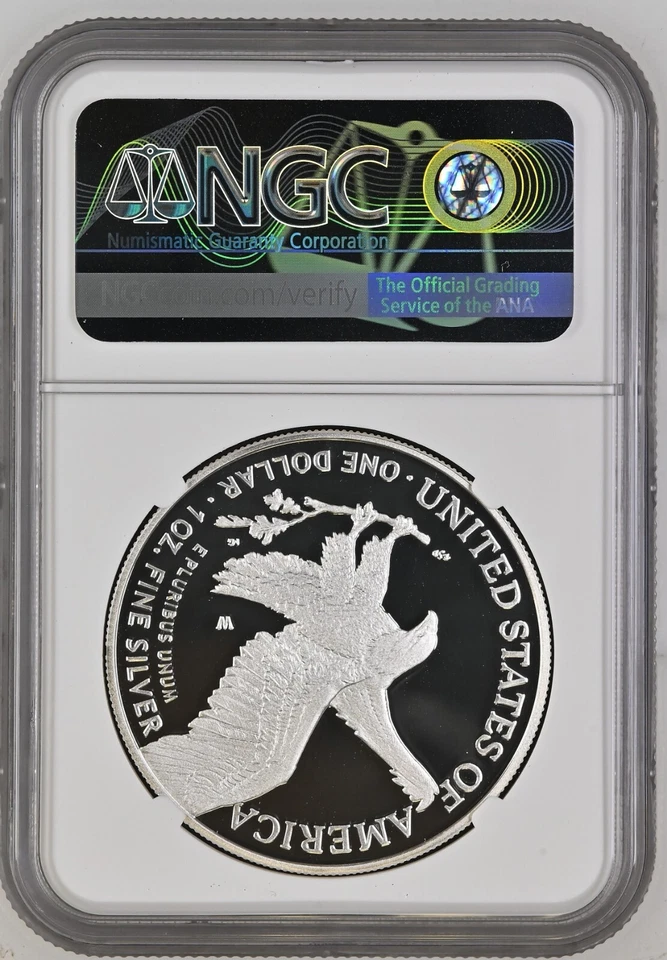 2023-W  $1 Silver Eagle From The Congratulations Set NGC Proof 70 UCAM First Rel - Image 2 of 2