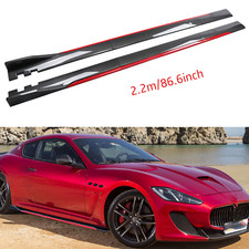 For Maserati Grant Carbon Fiber Look 86.6 Side Skirt Extension Spoiler Splitter For Maserati Grant Carbon Fiber Look 86.6 Side Skirt Extension Spoiler Splitter