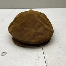 Capas Headwear N.Y. Brown Genuine Suede Fedora Hat Cap Made USA Adukt Men Large