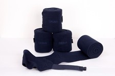 NEW EOUS Pony Size Polo Wraps Navy Blue Soft Fleece 4" x 9' Set of 4