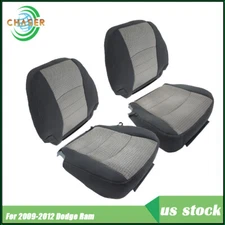 For Dodge Ram 1500 2500 2009-11 2012 Gray Seat Cover Driver Passenger Bottom-Top