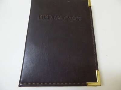brown card binder Samsill, Classic Collection, Brown, Business Binder, Metal Corners (S3 Initials and logos can be engraved. TIANREN Card Binder 9 Pocket,