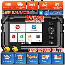 LAUNCH CRP129HD Elite Heavy Duty Truck Diesel Scanner Tool DPF Force Regen Reset
