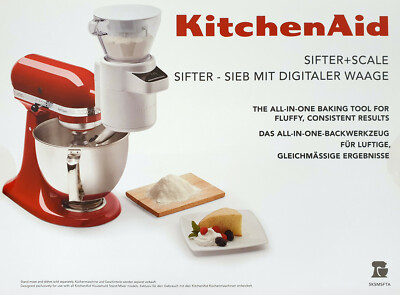 KitchenAid Zubehör - 5KSMSFTA - Sieb und Waage für Küchenmaschine Kitchenaid - Sieb für Mehl, Puderzucker oder Kakaopuder - Digitaler Küchenwaage im Sale