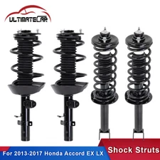 Set 2 Front & Rear Struts Shocks W/ Coil Springs For 2013-2017 Honda Accord