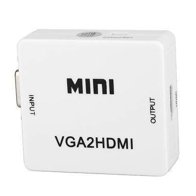 VGA to HDMI Adapter 1080P Video Audio Signal Converter 15pin D-sub 3.5mm Input