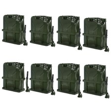 8pcs 5Gallon 20L Army Backup Military Green Jerry Can Tank w/ Holder Steel