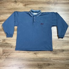 VTG Guess Shirt Youth Size M 12/14 Georges Marciano Long Sleeve Collar Blue