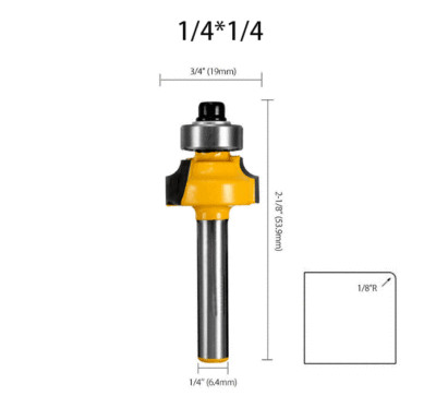 1/4*1/4 Woodworking Milling Cutter Trimming Knife Edge Trimmer Router Bit