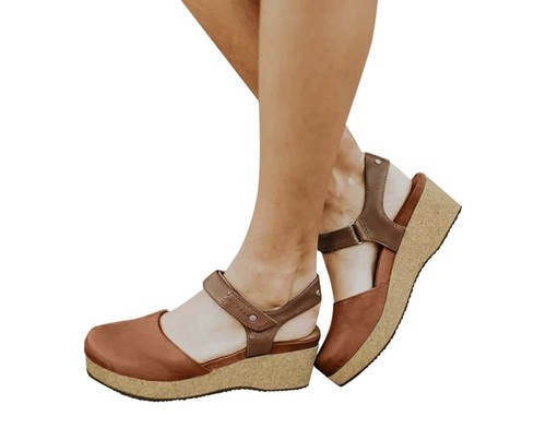 OTBT Women Sandals Elizabeth Wedge Low Heel Roman Wedge Size 9.5 - 第 1/19 張圖片