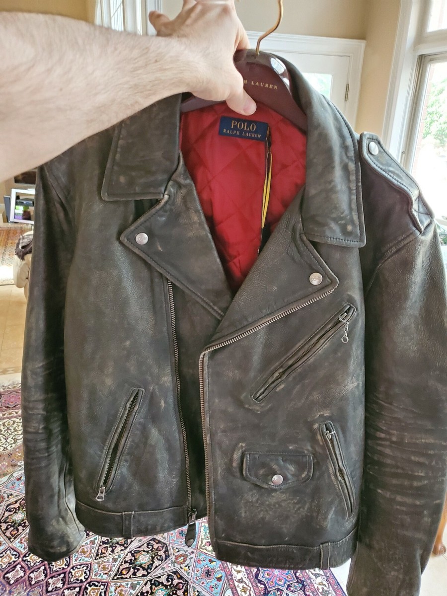 Men Polo Ralph Lauren Moto Leather Jacket XL New With Tags Men Polo Ralph Lauren Moto Leather Jacket XL New With Tags