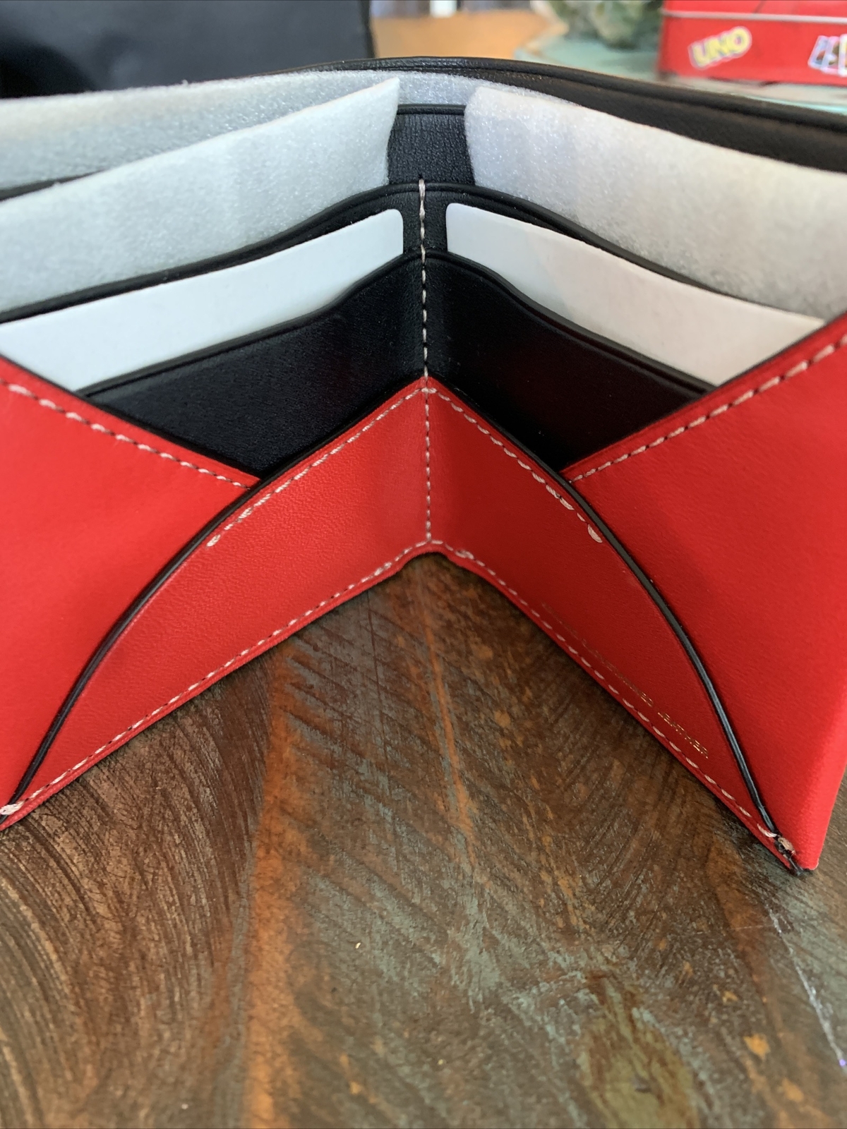 Coach X  Disney mens Red Wallet. Very Rare From Original Launch. image 4