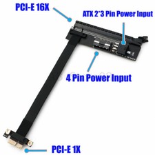 PCI Express PCI-e 1X to 16X Extension cable w/ Power Port