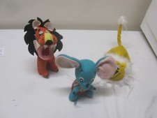 Vintage DAKEN Lot Of 3 Stuffed animals Toys JAPAN Lions  Mouse 6" DREAM PETS