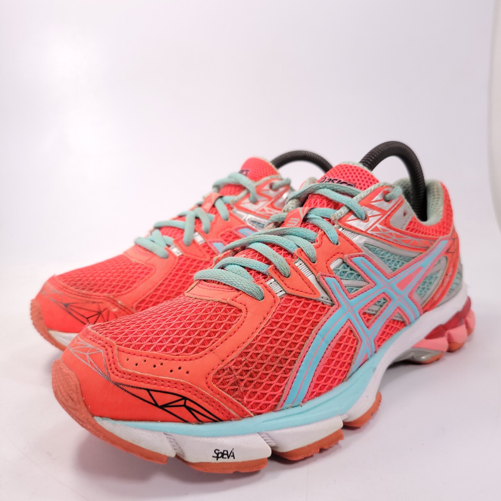 Asics GT-1000 Athletic Lace Up Shoe Womens Size 8 T4K8N Orange Blue White