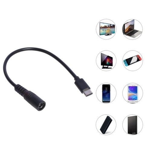USB C Male to DC5.5X2.1mm Female Power Extension Charge Cable Charging Cord - Picture 2 of 8